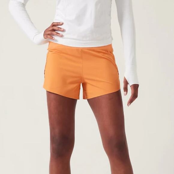 NWT ATHLETA Run With It 3.5" Short Orange Athletic Running XL - Picture 1 of 7